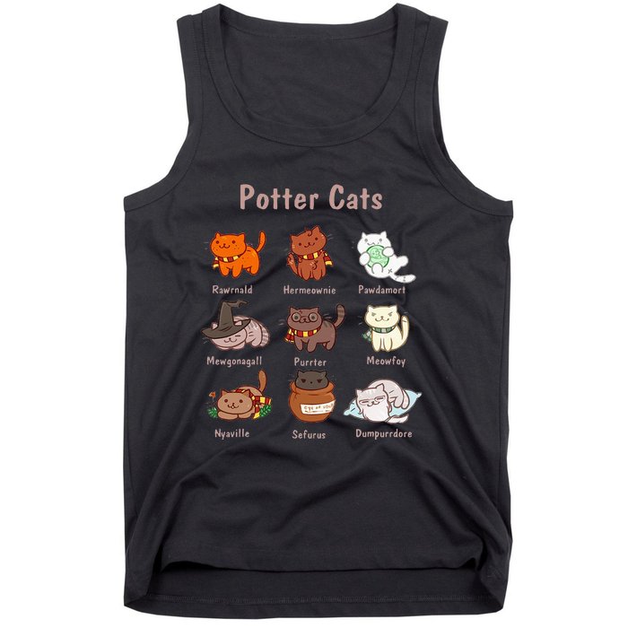 Potter Cats Funny Gifts For Cat Lovers Tank Top