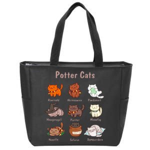 Potter Cats Funny Gifts For Cat Lovers Zip Tote Bag