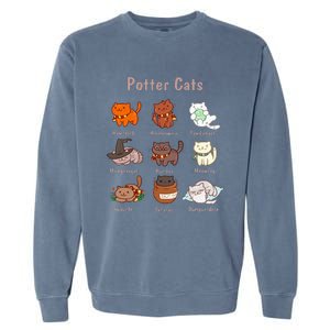 Potter Cats Funny Gifts For Cat Lovers Garment-Dyed Sweatshirt