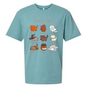 Potter Cats Funny Gifts For Cat Lovers Sueded Cloud Jersey T-Shirt