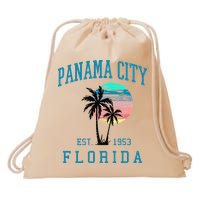 Panama City Florida Spring Vacations Beach Palm Trees Summer Drawstring Bag