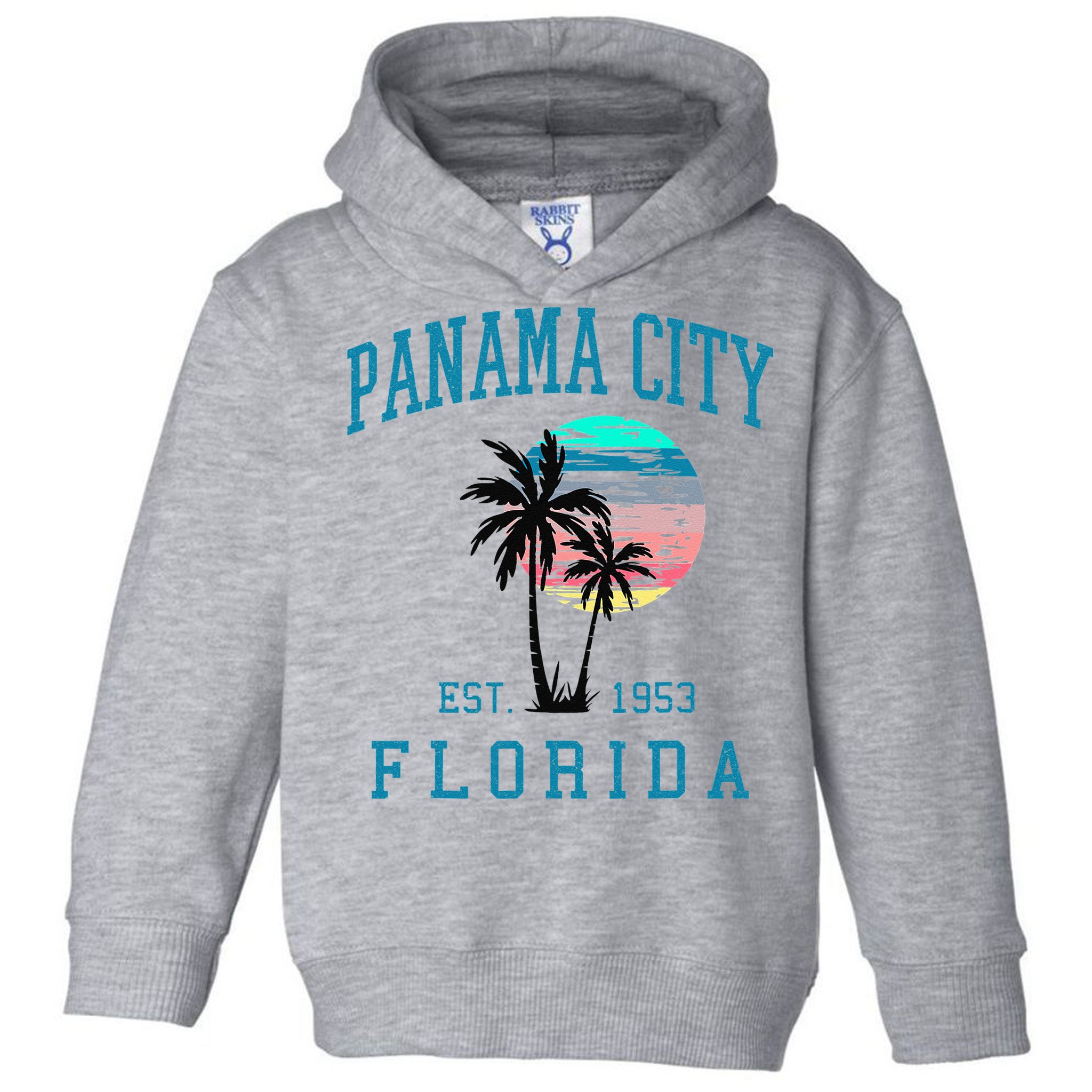 Panama City Florida Spring Vacations Beach Palm Trees Summer Toddler Hoodie