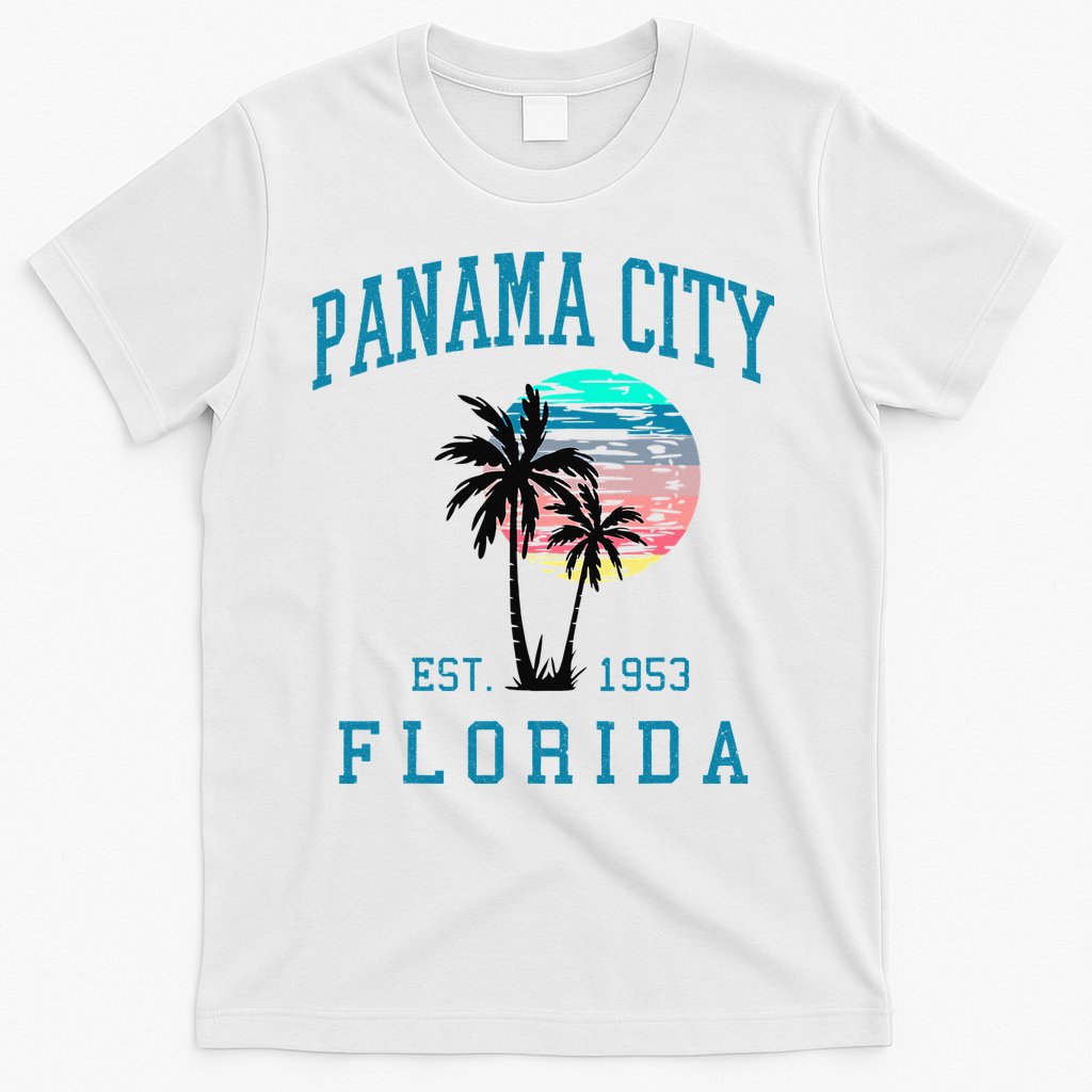 Panama City Florida Spring Vacations Beach Palm Trees Summer T-Shirt