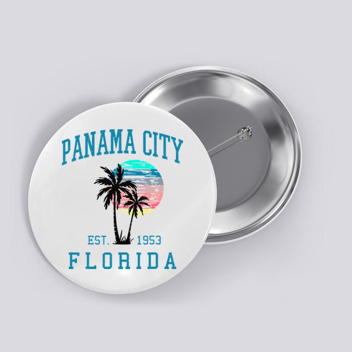 Panama City Florida Spring Vacations Beach Palm Trees Summer Button