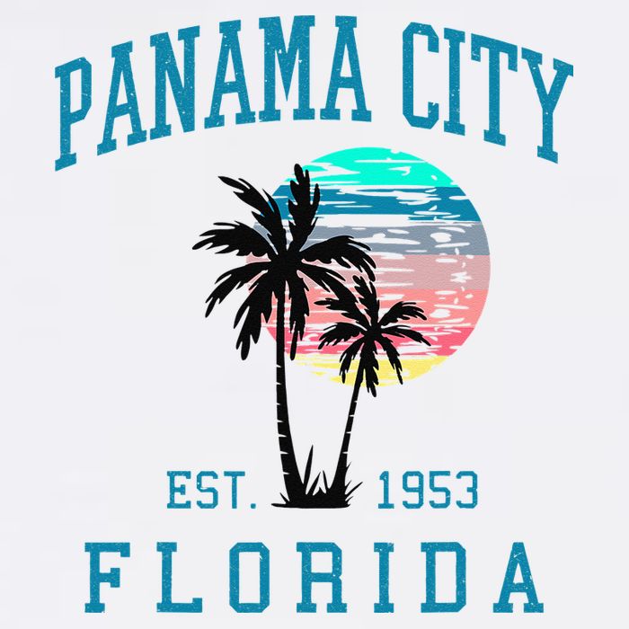 Panama City Florida Spring Vacations Beach Palm Trees Summer Button