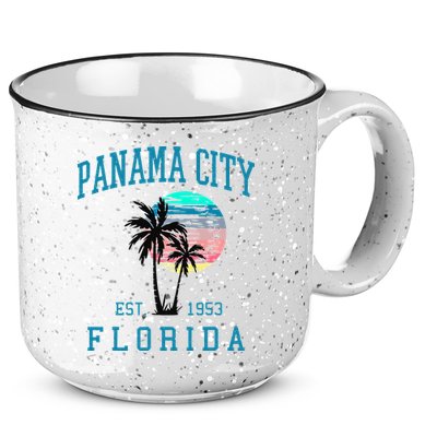 Panama City Florida Spring Vacations Beach Palm Trees Summer 15oz Campfire Ceramic Mug