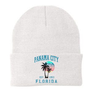 Panama City Florida Spring Vacations Beach Palm Trees Summer Knit Cap Winter Beanie