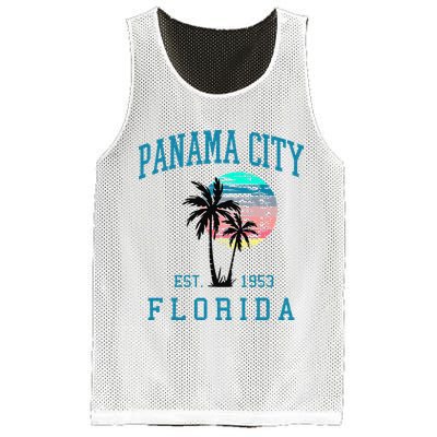 Panama City Florida Spring Vacations Beach Palm Trees Summer Mesh Reversible Basketball Jersey Tank