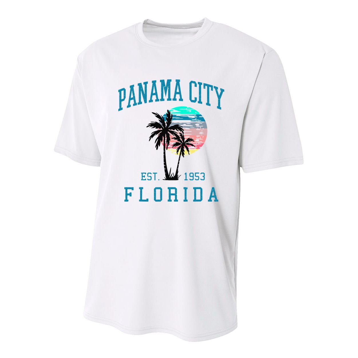 Panama City Florida Spring Vacations Beach Palm Trees Summer Youth Performance Sprint T-Shirt