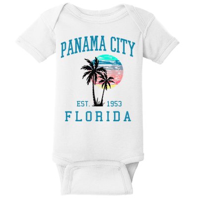 Panama City Florida Spring Vacations Beach Palm Trees Summer Baby Bodysuit