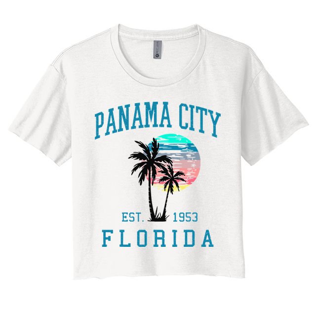 Panama City Florida Spring Vacations Beach Palm Trees Summer Crop Top
