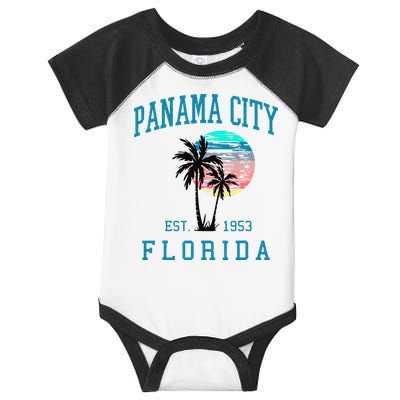 Panama City Florida Spring Vacations Beach Palm Trees Summer Infant Baby Jersey Bodysuit