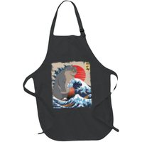 Persian Catzilla Funny Cat Ocean Waves Japanese Art Retro Apron