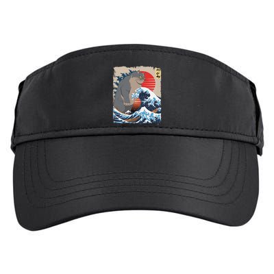 Persian Catzilla Funny Cat Ocean Waves Japanese Art Retro Adult Drive Performance Visor