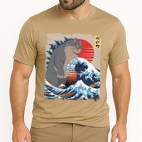 Persian Catzilla Funny Cat Ocean Waves Japanese Art Retro Performance Shirt