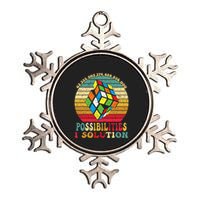 Puzzle Cube Funny One Solution Speed Cub Puzzle Speedcubing Metallic Star Ornament