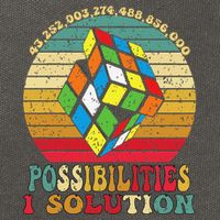 Puzzle Cube Funny One Solution Speed Cub Puzzle Speedcubing Cotton Canvas Backpack