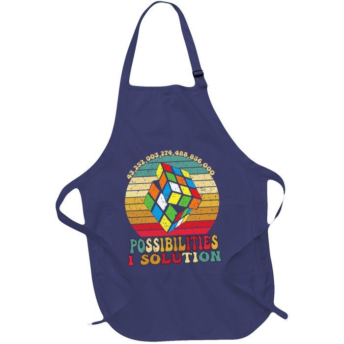 Puzzle Cube Funny One Solution Speed Cub Puzzle Speedcubing Full-Length Apron With Pockets