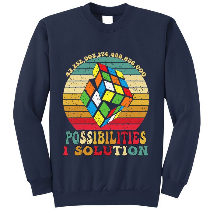 Puzzle Cube Funny One Solution Speed Cub Puzzle Speedcubing Sweatshirt