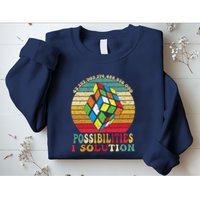 Puzzle Cube Funny One Solution Speed Cub Puzzle Speedcubing Sweatshirt