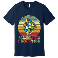 Puzzle Cube Funny One Solution Speed Cub Puzzle Speedcubing Premium T-Shirt