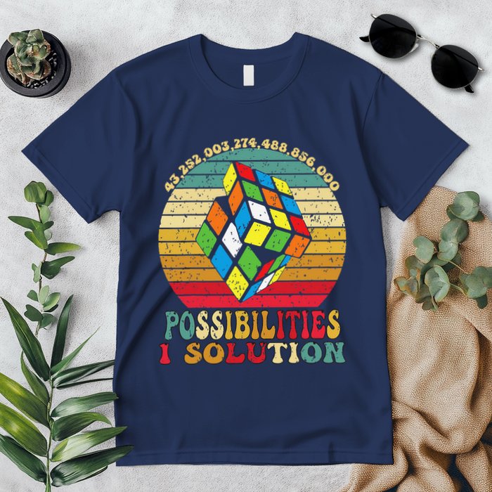 Puzzle Cube Funny One Solution Speed Cub Puzzle Speedcubing Premium T-Shirt