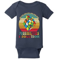 Puzzle Cube Funny One Solution Speed Cub Puzzle Speedcubing Baby Bodysuit