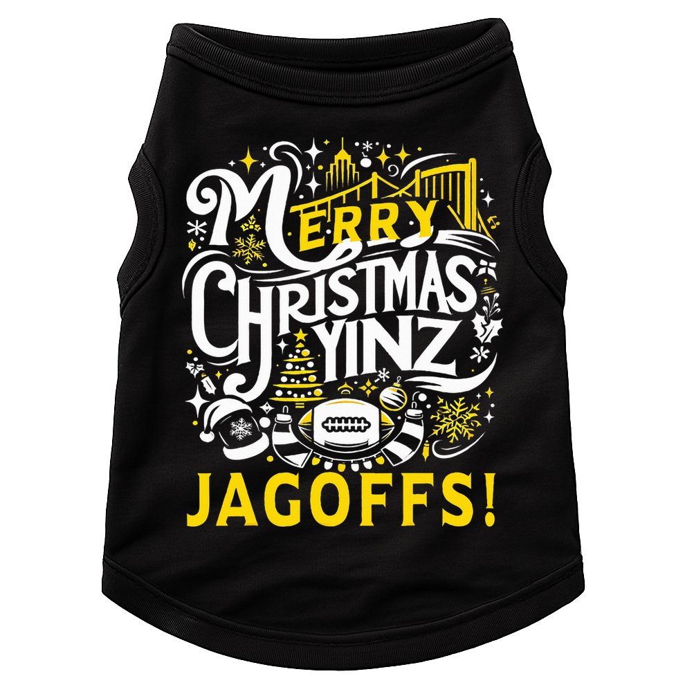 Pittsburgh Christmas Funny Yinz Jagoff Ugly Doggie Tank