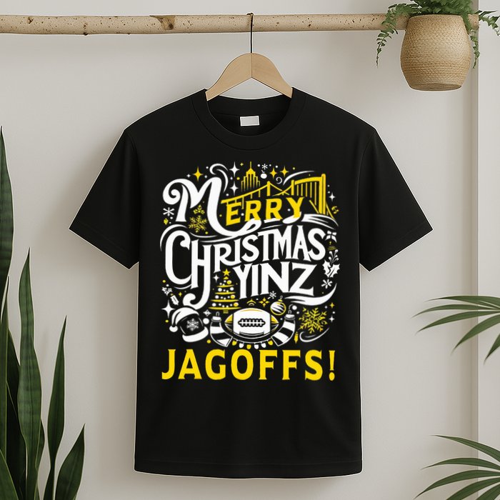 Pittsburgh Christmas Funny Yinz Jagoff Ugly T-Shirt