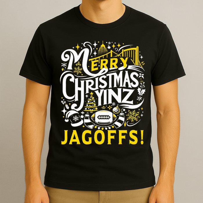Pittsburgh Christmas Funny Yinz Jagoff Ugly T-Shirt