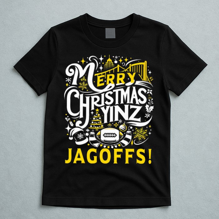 Pittsburgh Christmas Funny Yinz Jagoff Ugly T-Shirt