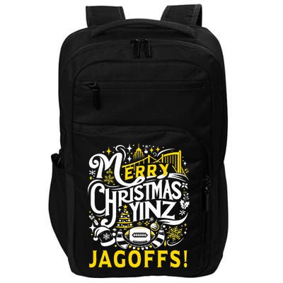 Pittsburgh Christmas Funny Yinz Jagoff Ugly Impact Tech Backpack
