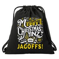 Pittsburgh Christmas Funny Yinz Jagoff Ugly Drawstring Bag