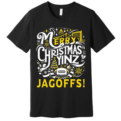 Pittsburgh Christmas Funny Yinz Jagoff Ugly Premium T-Shirt