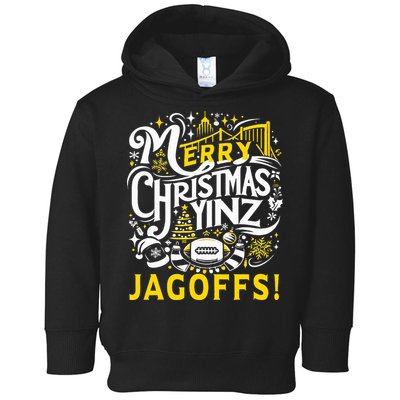 Pittsburgh Christmas Funny Yinz Jagoff Ugly Toddler Hoodie