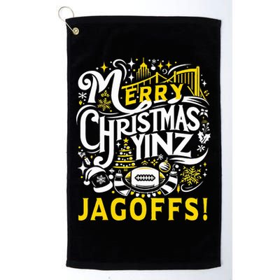 Pittsburgh Christmas Funny Yinz Jagoff Ugly Golf Towel