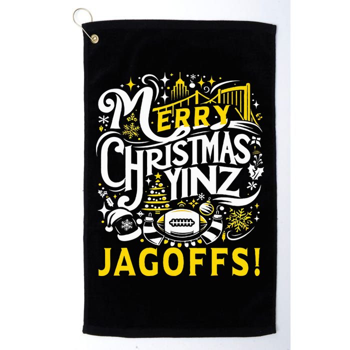 Pittsburgh Christmas Funny Yinz Jagoff Ugly Golf Towel