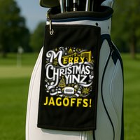 Pittsburgh Christmas Funny Yinz Jagoff Ugly Golf Towel