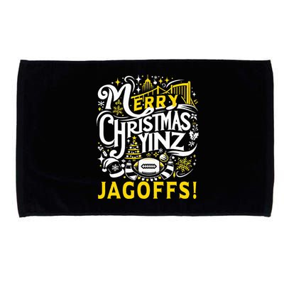 Pittsburgh Christmas Funny Yinz Jagoff Ugly Microfiber Hand Towel