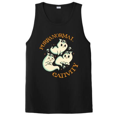 Purranormal Cativity Funny Halloween Costume Ghost Cats Gift Great Gift PosiCharge Competitor Tank