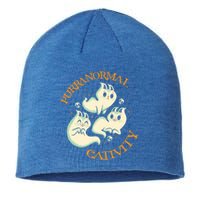 Purranormal Cativity Funny Halloween Costume Ghost Cats Gift Great Gift Sustainable Beanie