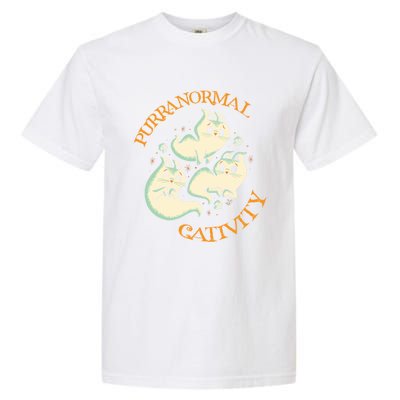 Purranormal Cativity Funny Halloween Costume Ghost Cats Gift Great Gift Garment-Dyed Heavyweight T-Shirt