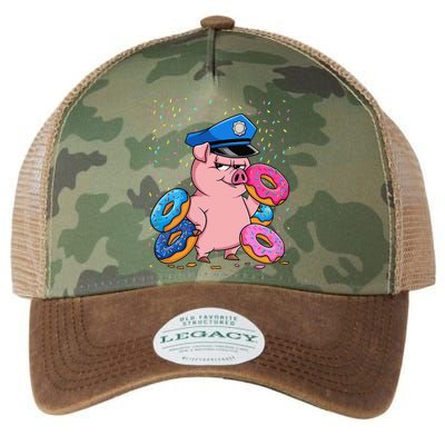 Pig Cop Funny Police Officer Doughnut Legacy Tie Dye Trucker Hat