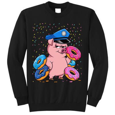 Pig Cop Funny Police Officer Doughnut Sweatshirt