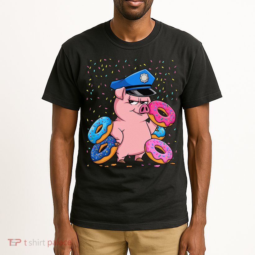 Pig Cop Funny Police Officer Doughnut Tall T-Shirt