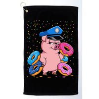 Pig Cop Funny Police Officer Doughnut Golf Towel