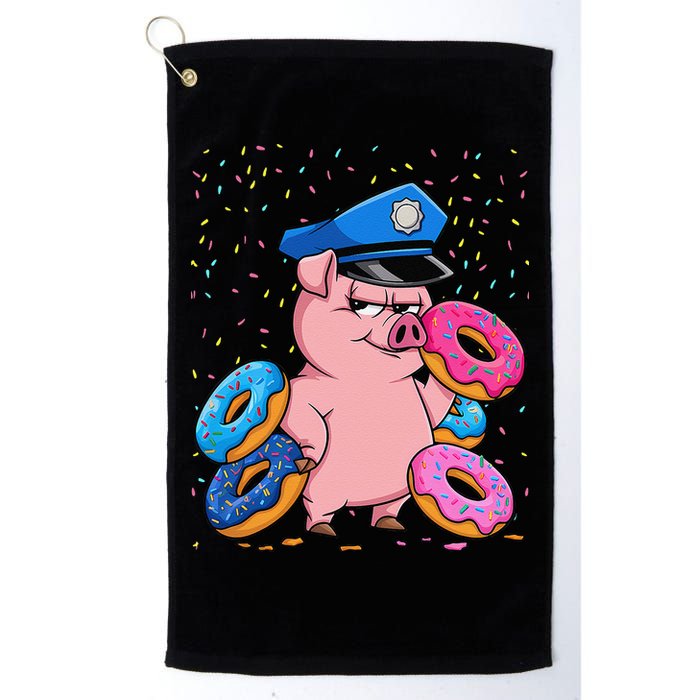 Pig Cop Funny Police Officer Doughnut Golf Towel