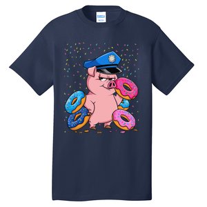 Pig Cop Funny Police Officer Doughnut Tall T-Shirt