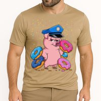Pig Cop Funny Police Officer Doughnut Cooling Performance Crew T-Shirt