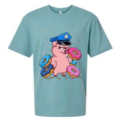 Pig Cop Funny Police Officer Doughnut Sueded Cloud Jersey T-Shirt